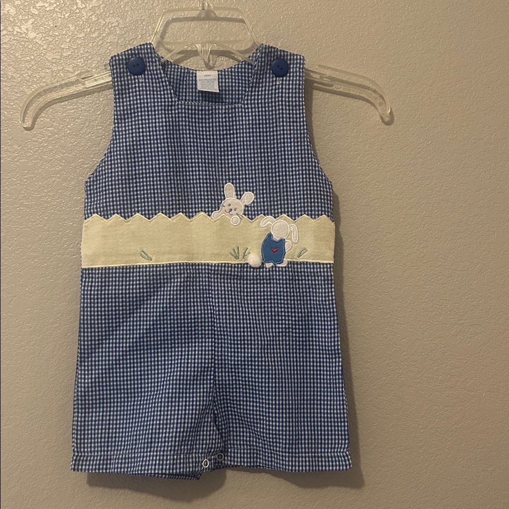 Antique Easter boy Short Romper 18 months